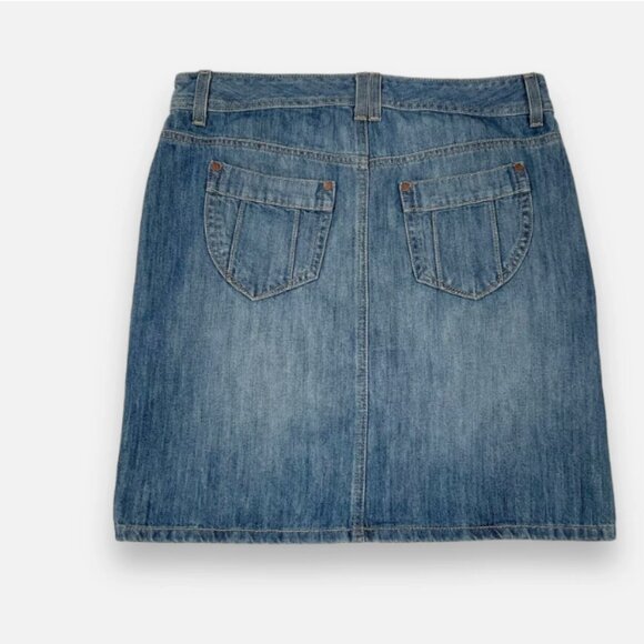 Tommy Hilfiger Womens Blue Button Front Mini  Denim Skirt/Size 6/NWOT - Picture 2 of 4
